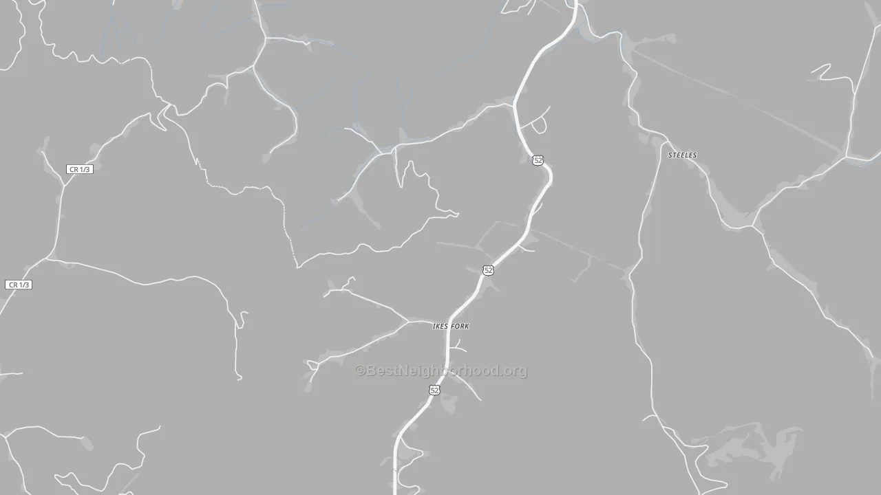 Transit Grade map of 24845, WV