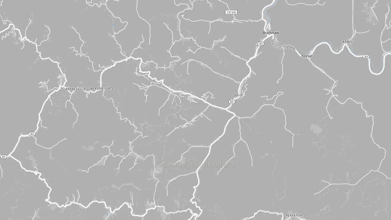 Transit Grade map of 24850, WV
