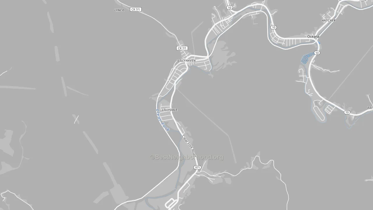 Transit Grade map of 24857, WV