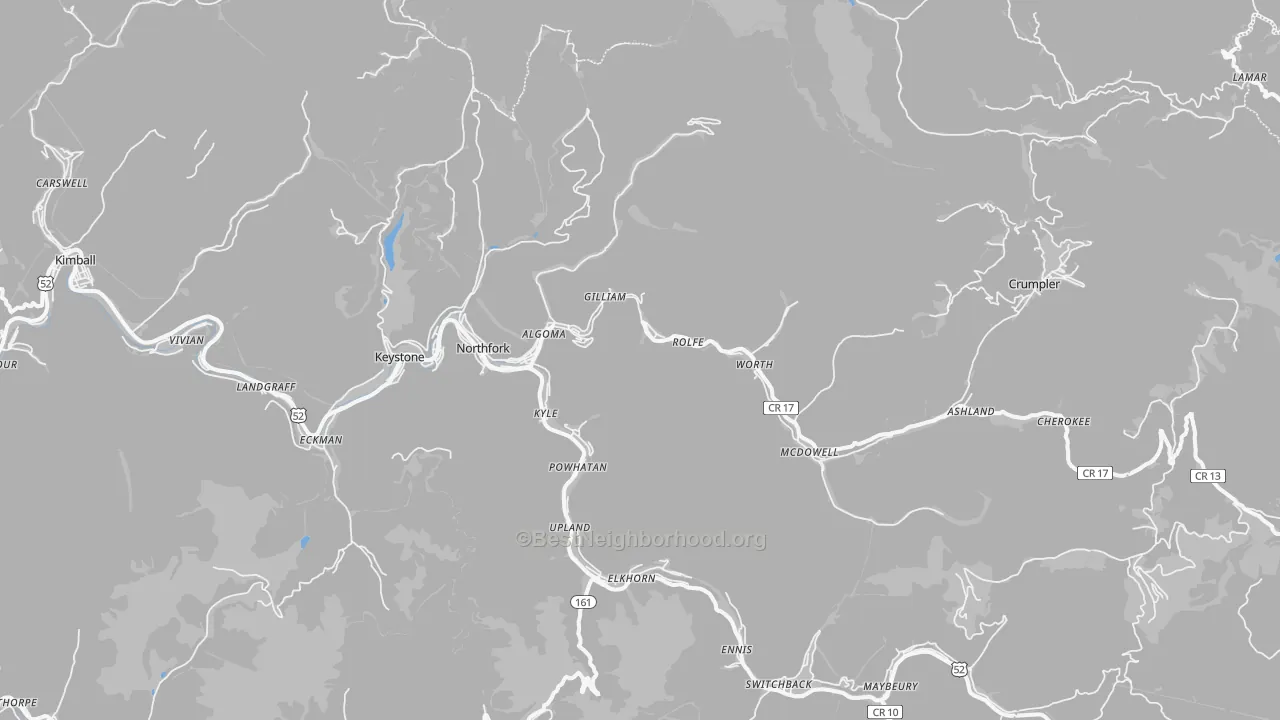 Transit Grade map of 24868, WV