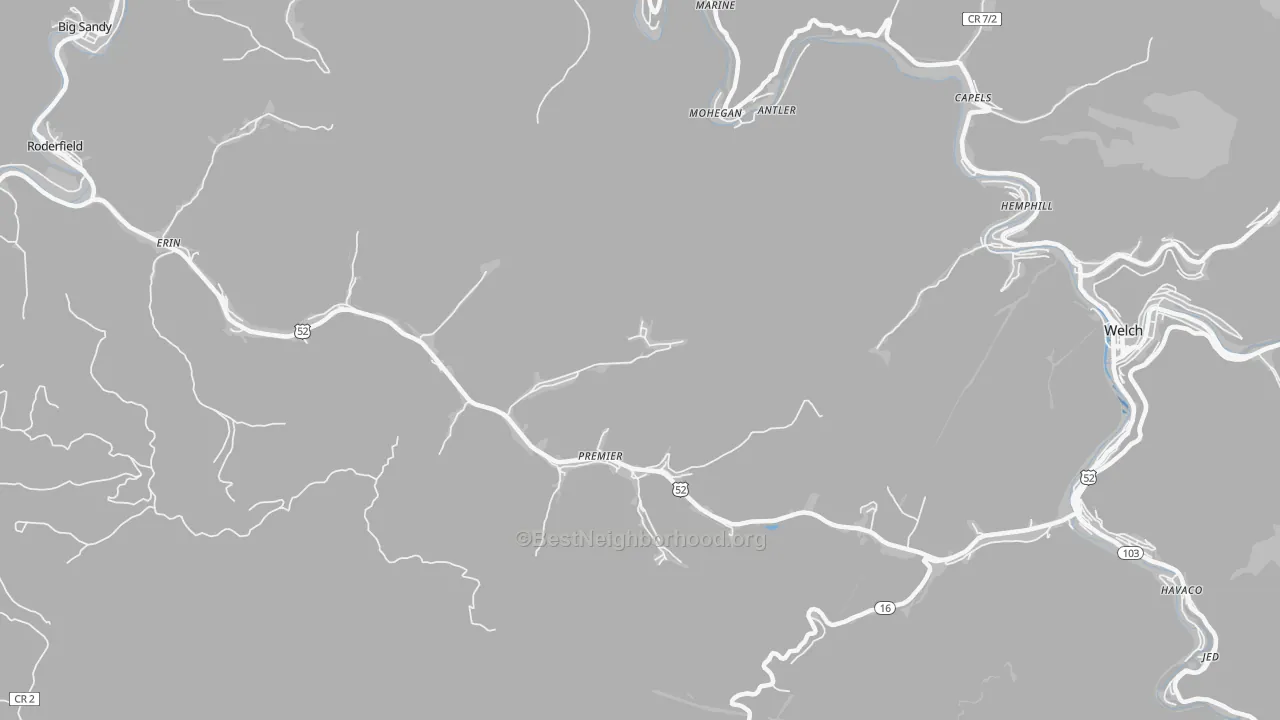 Transit Grade map of 24878, WV