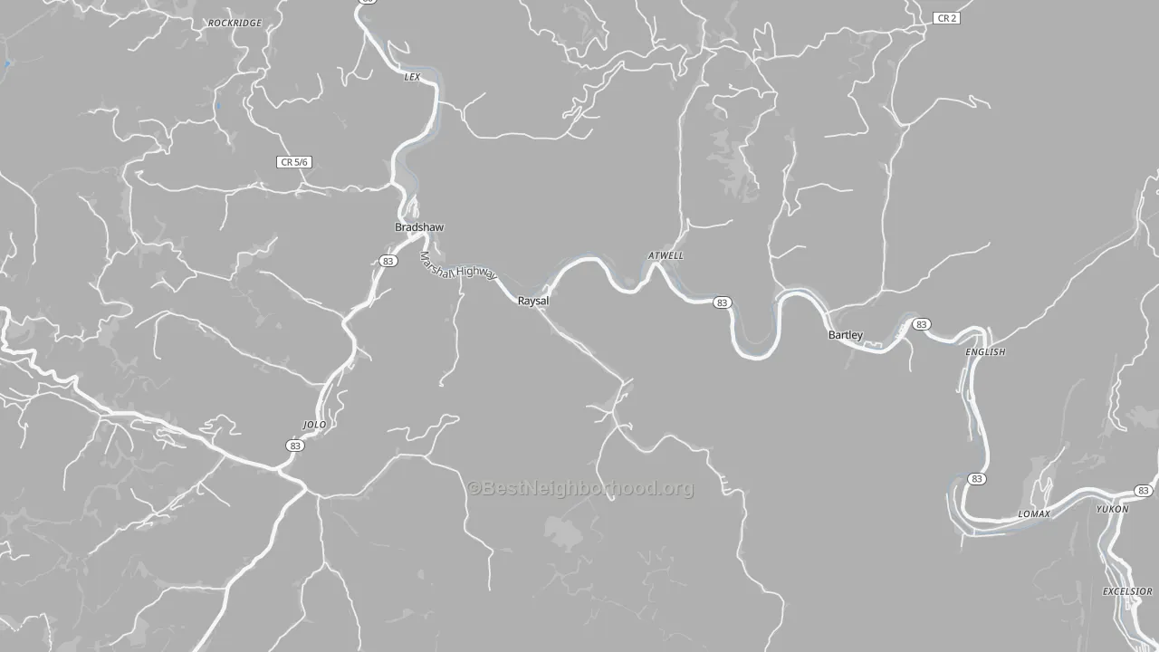 Transit Grade map of 24879, WV