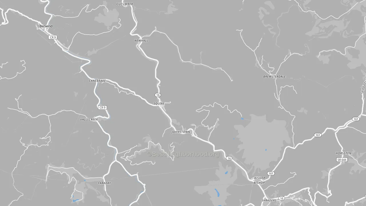 Transit Grade map of 24884, WV