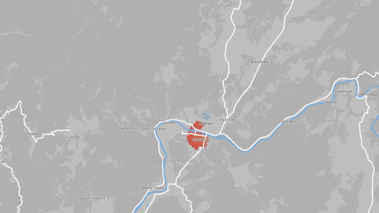 Transit Grade map of 24910, WV