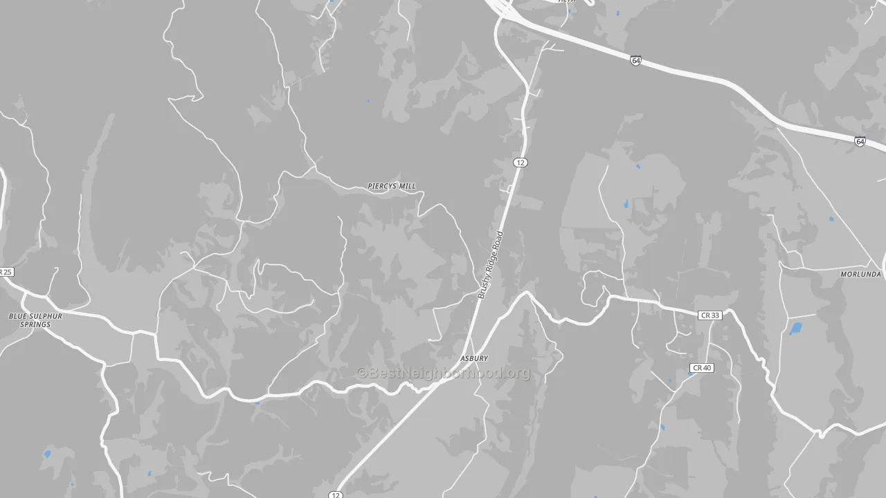 Transit Grade map of 24916, WV