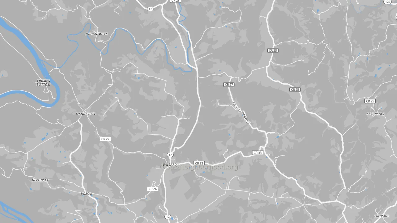 Transit Grade map of 24918, WV