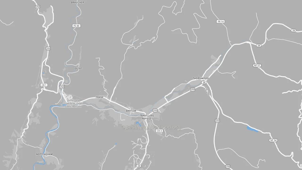 Transit Grade map of 24920, WV