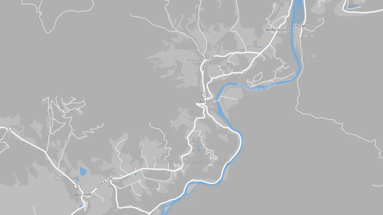 Transit Grade map of 24924, WV