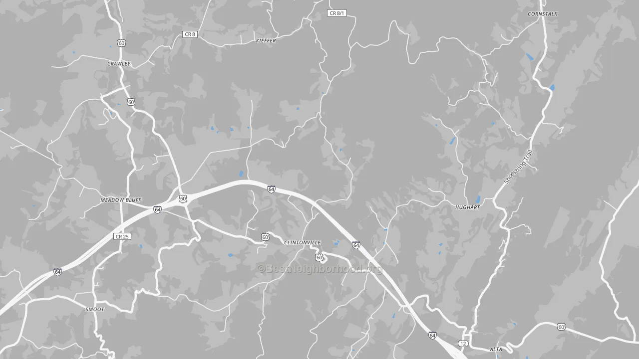 Transit Grade map of 24931, WV