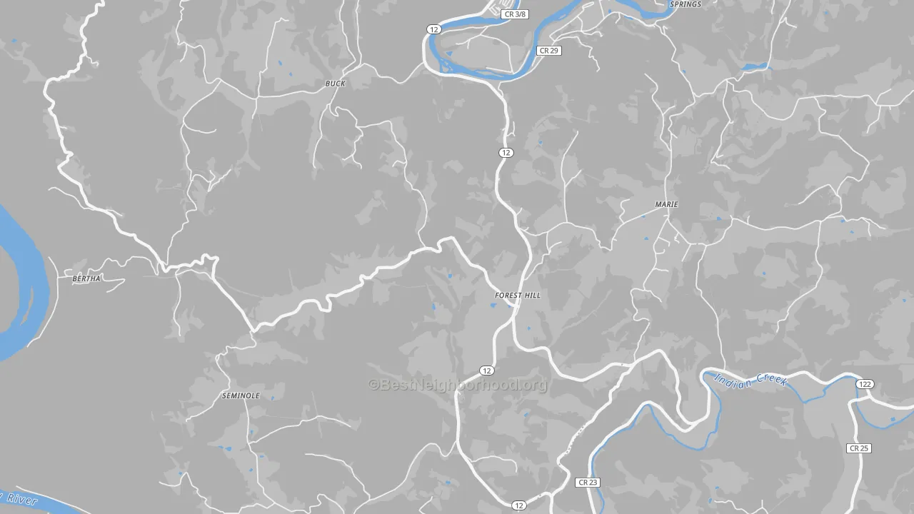 Transit Grade map of 24935, WV
