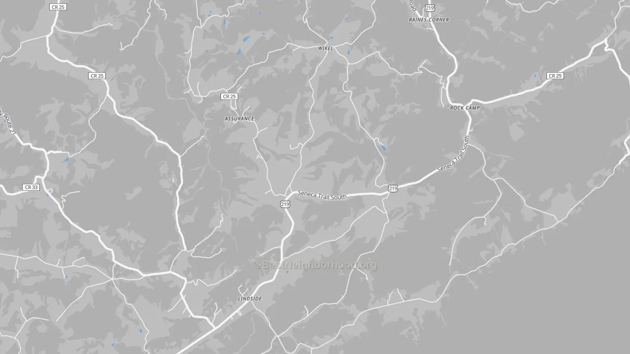 Transit Grade map of 24951, WV