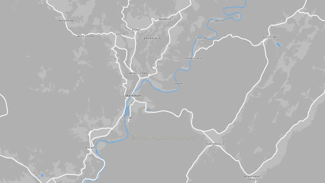 Transit Grade map of 24954, WV
