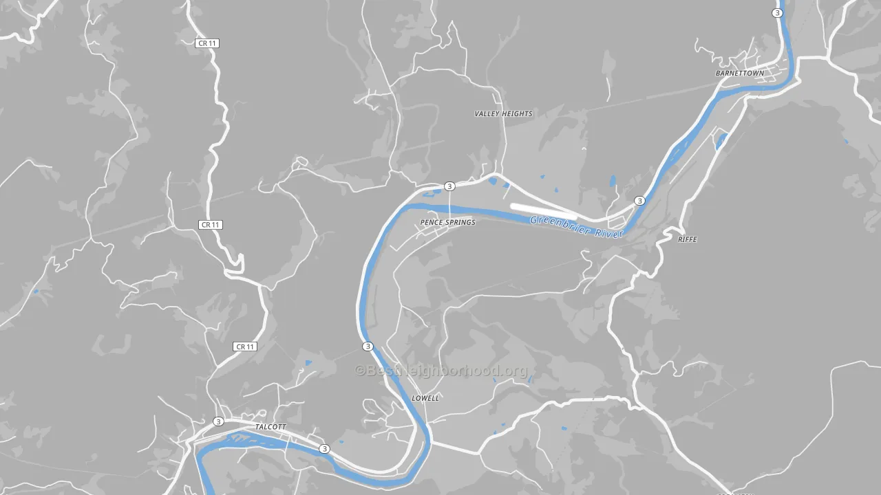 Transit Grade map of 24962, WV