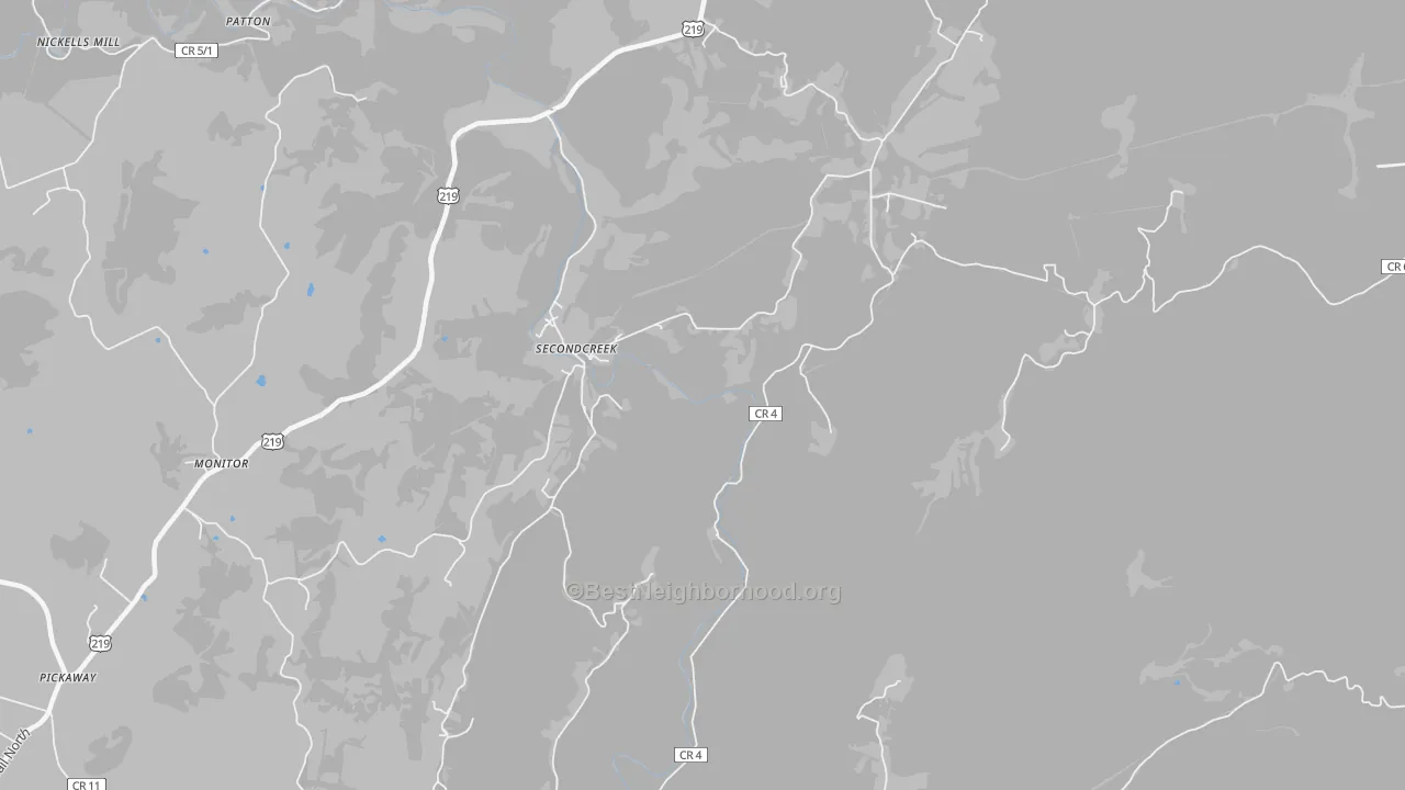 Transit Grade map of 24974, WV