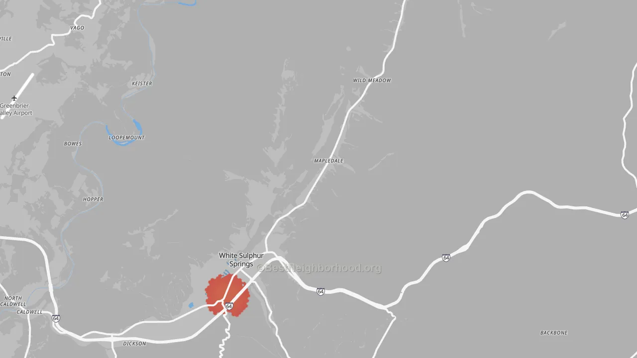 Transit Grade map of 24986, WV