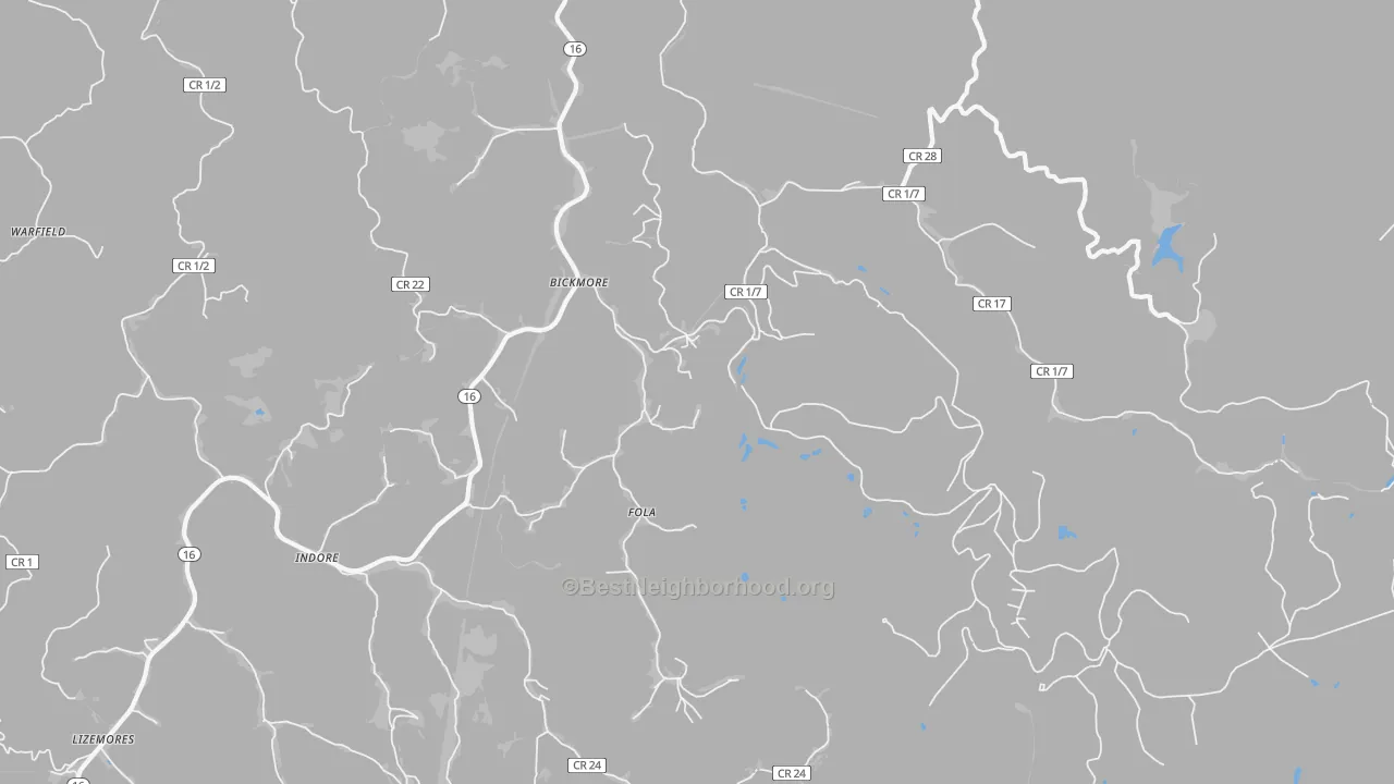 Transit Grade map of 25019, WV