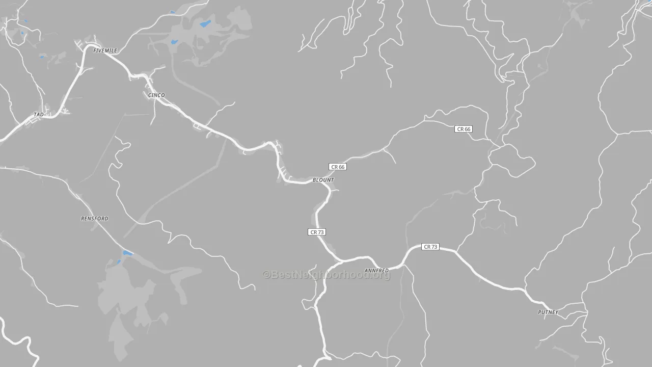 Transit Grade map of 25025, WV