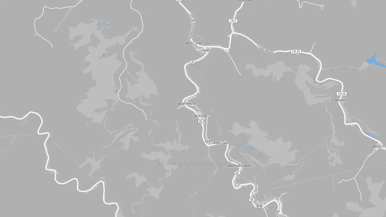 Transit Grade map of 25028, WV