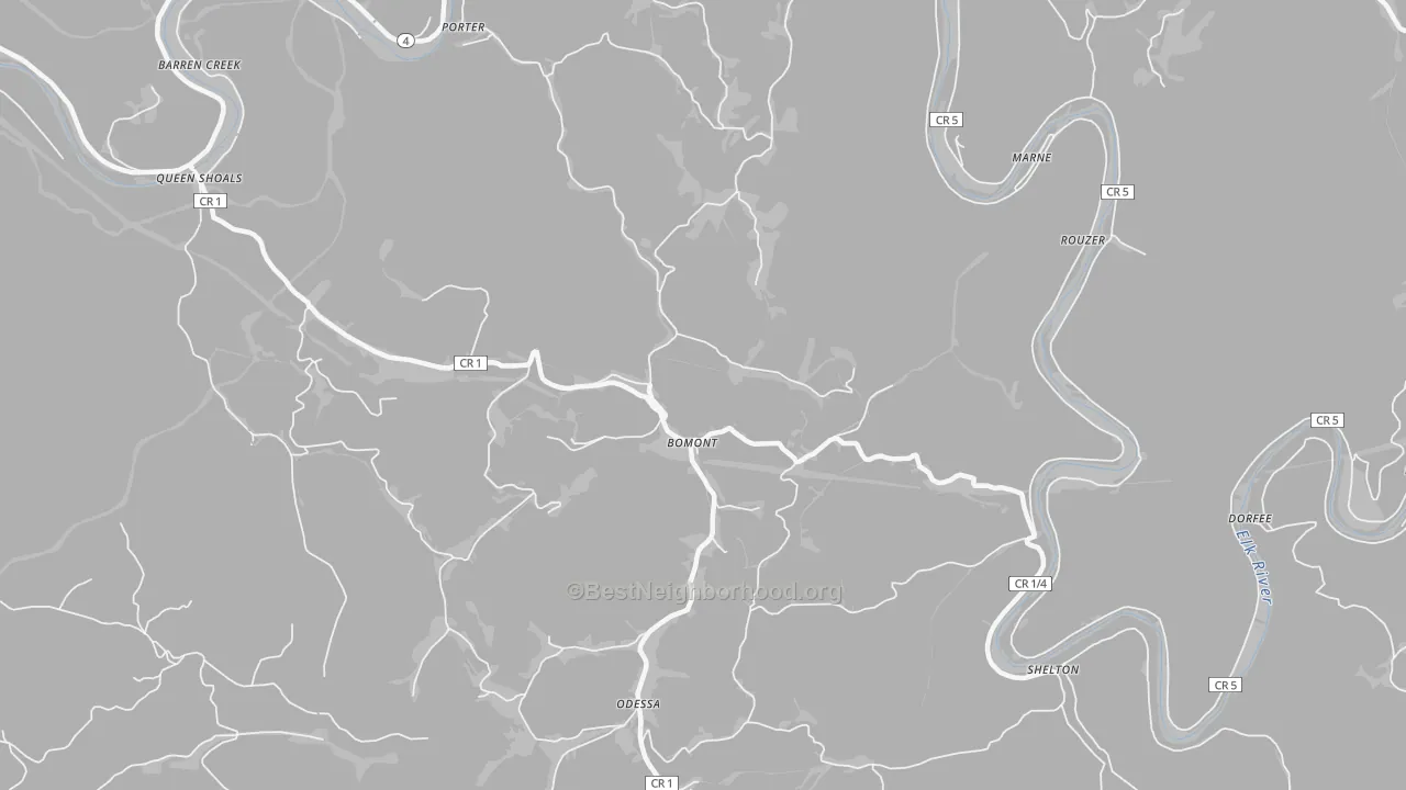 Transit Grade map of 25030, WV