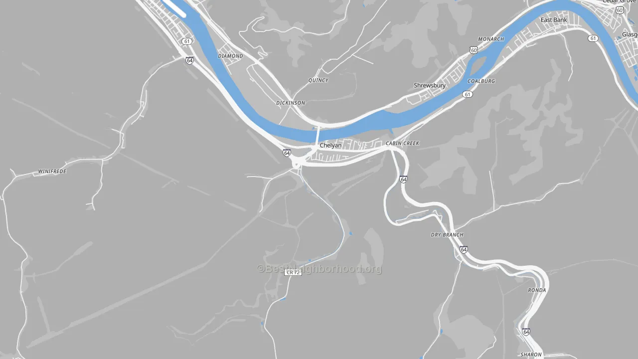 Transit Grade map of 25035, WV