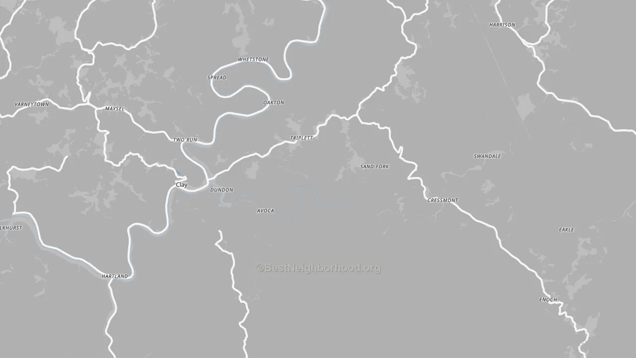 Transit Grade map of 25043, WV