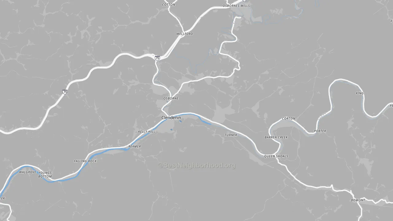 Transit Grade map of 25045, WV