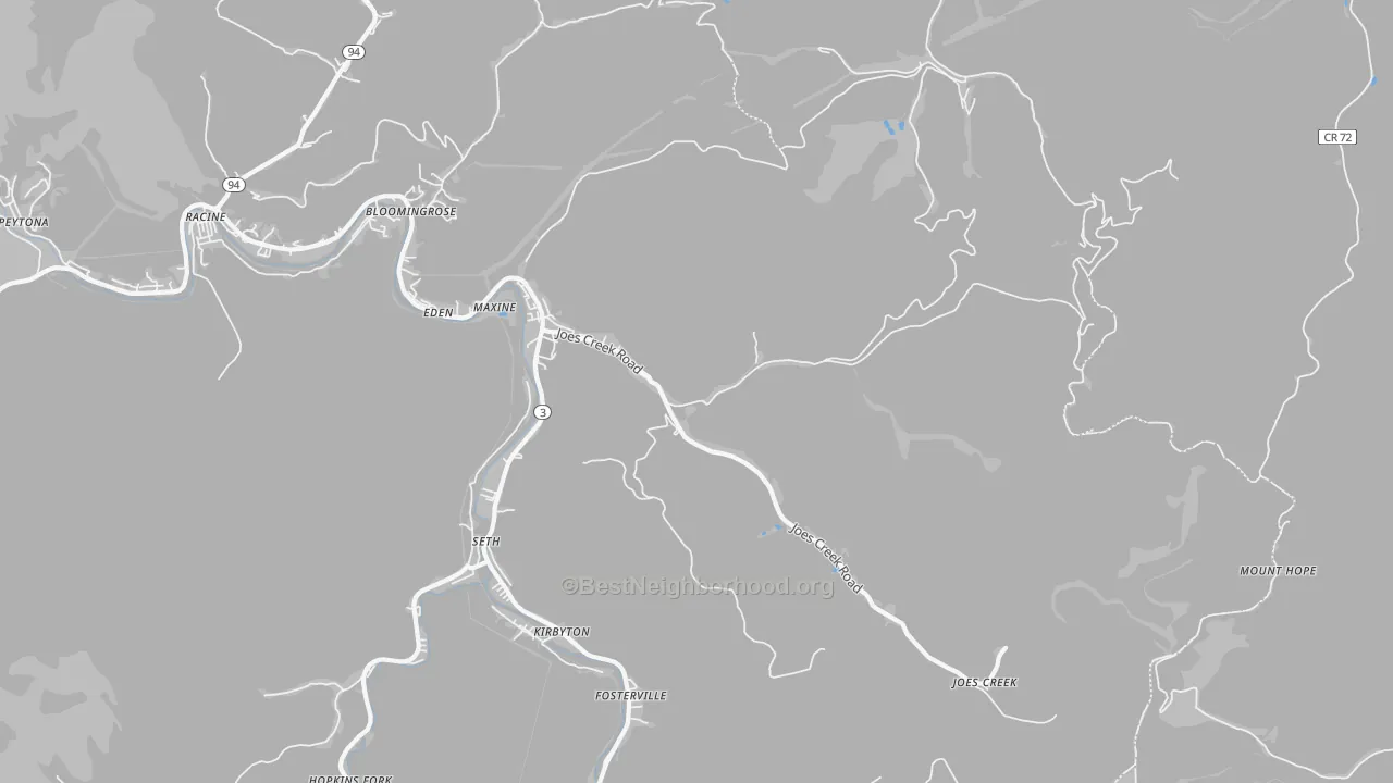 Transit Grade map of 25049, WV