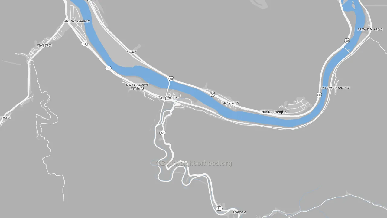 Transit Grade map of 25057, WV