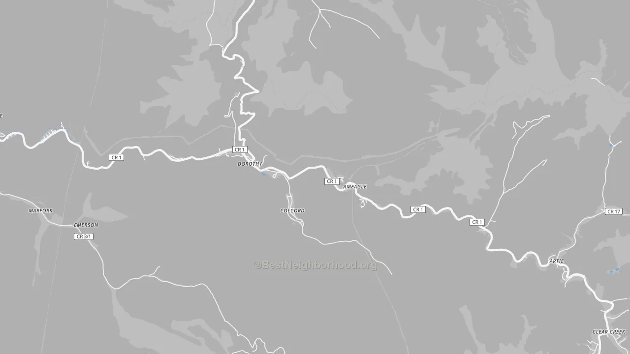Transit Grade map of 25060, WV