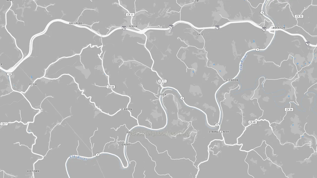 Transit Grade map of 25063, WV