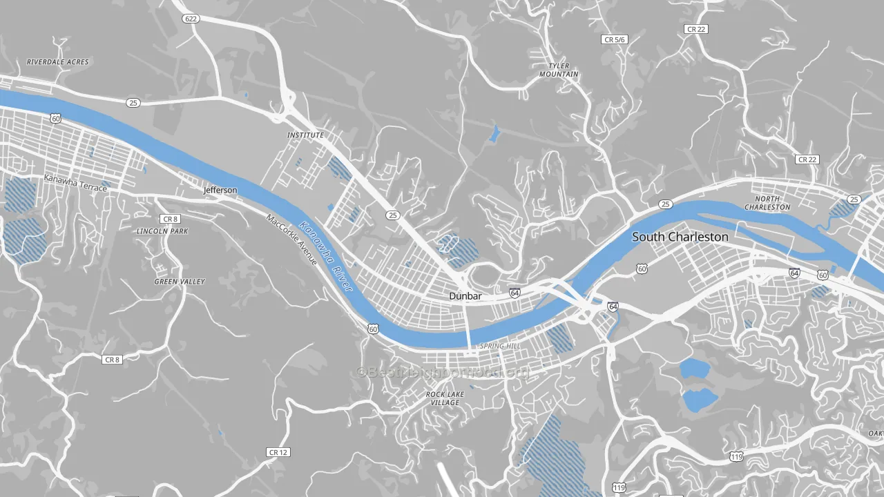 Transit Grade map of 25064, WV