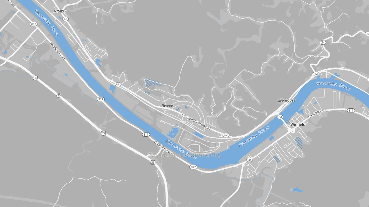 Transit Grade map of 25070, WV