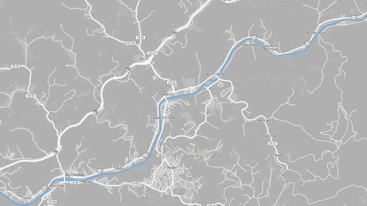Transit Grade map of 25071, WV