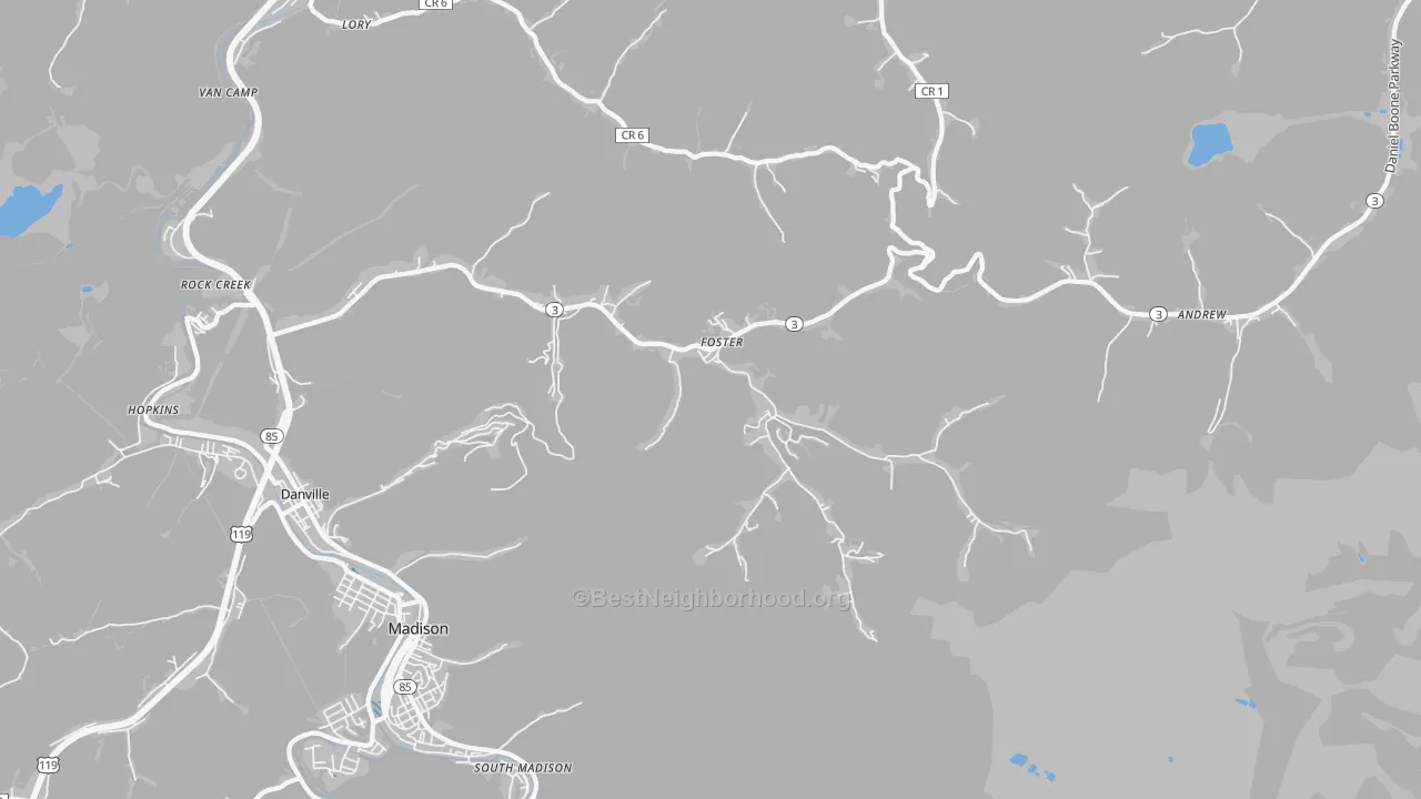 Transit Grade map of 25081, WV