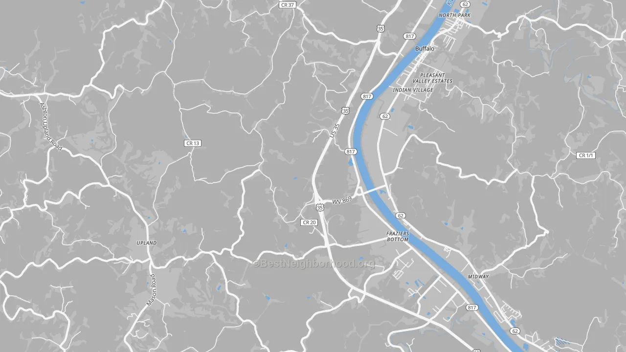 Transit Grade map of 25082, WV