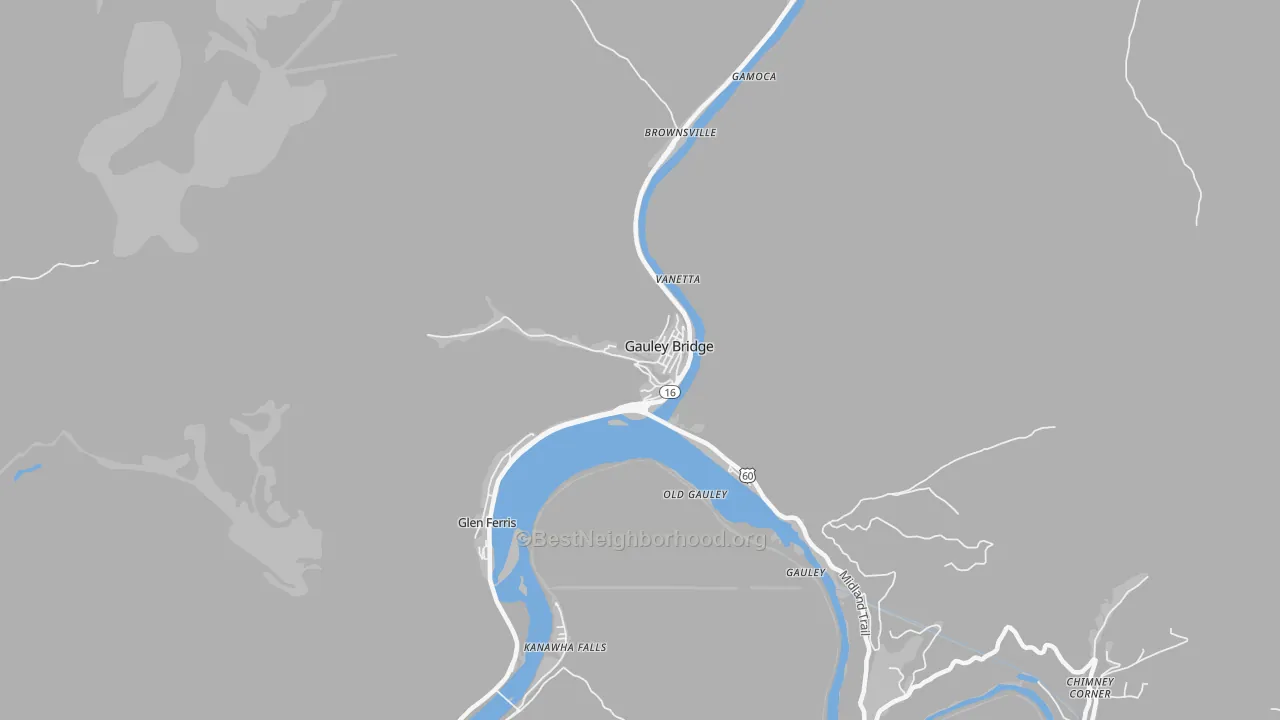 Transit Grade map of 25085, WV