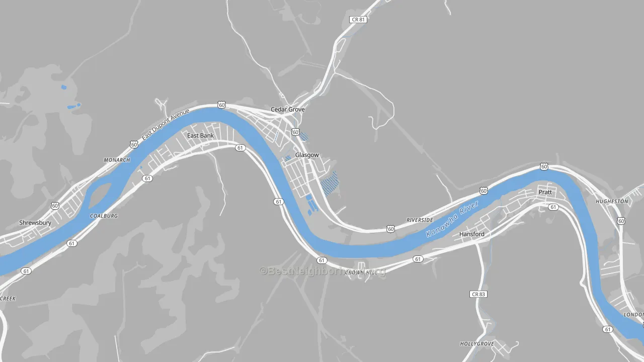 Transit Grade map of 25086, WV