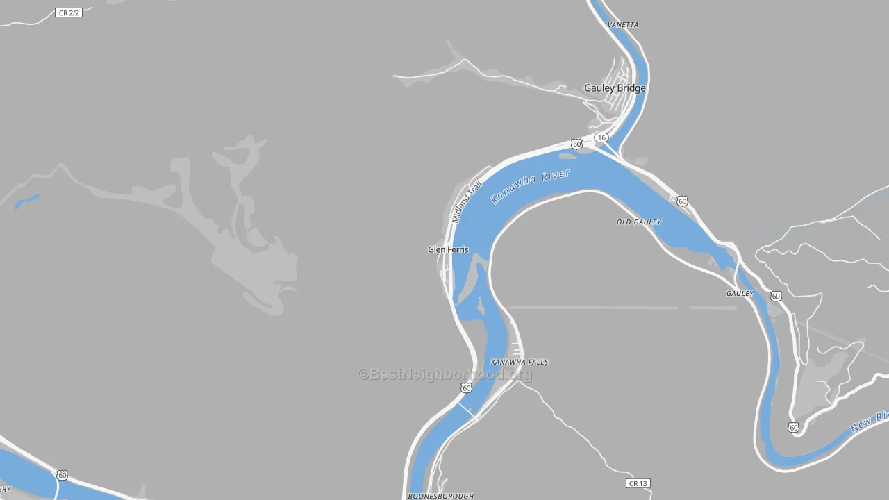 Transit Grade map of 25090, WV