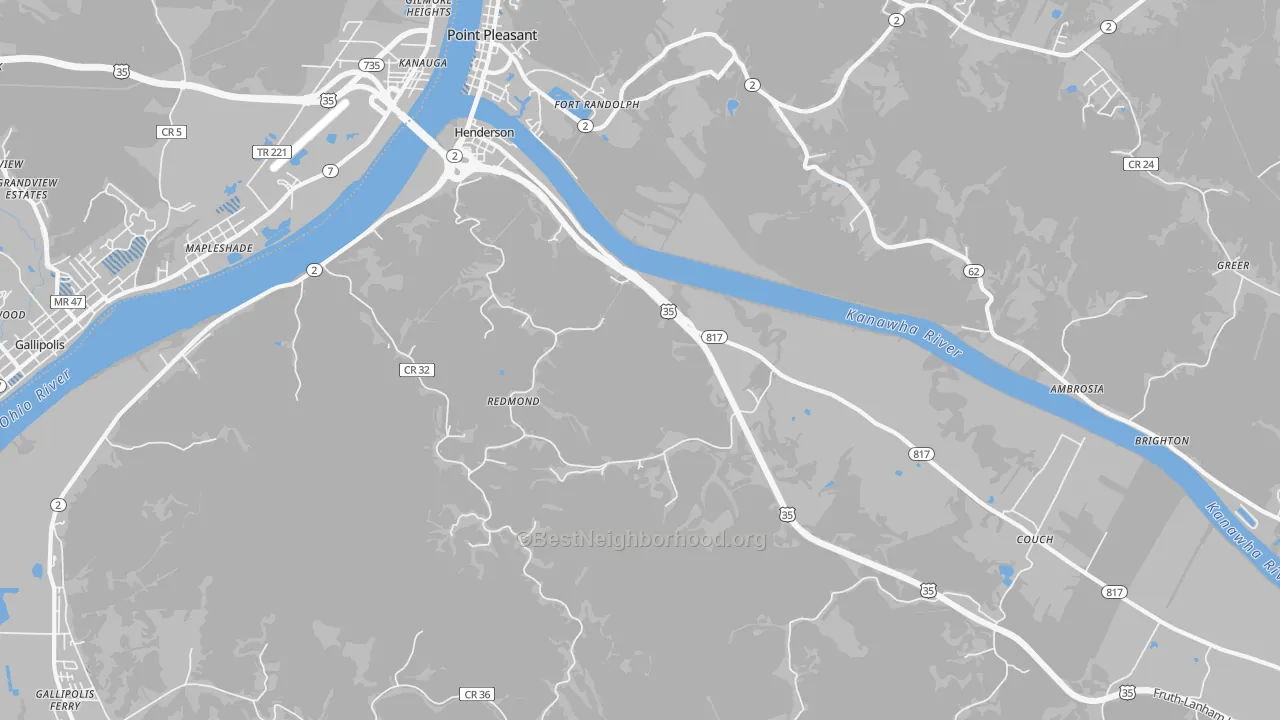 Transit Grade map of 25106, WV