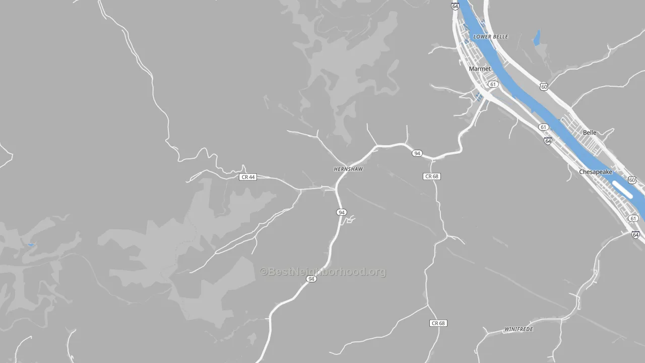 Transit Grade map of 25107, WV