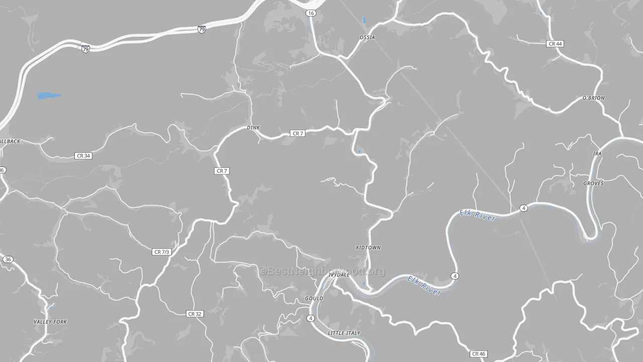 Transit Grade map of 25113, WV