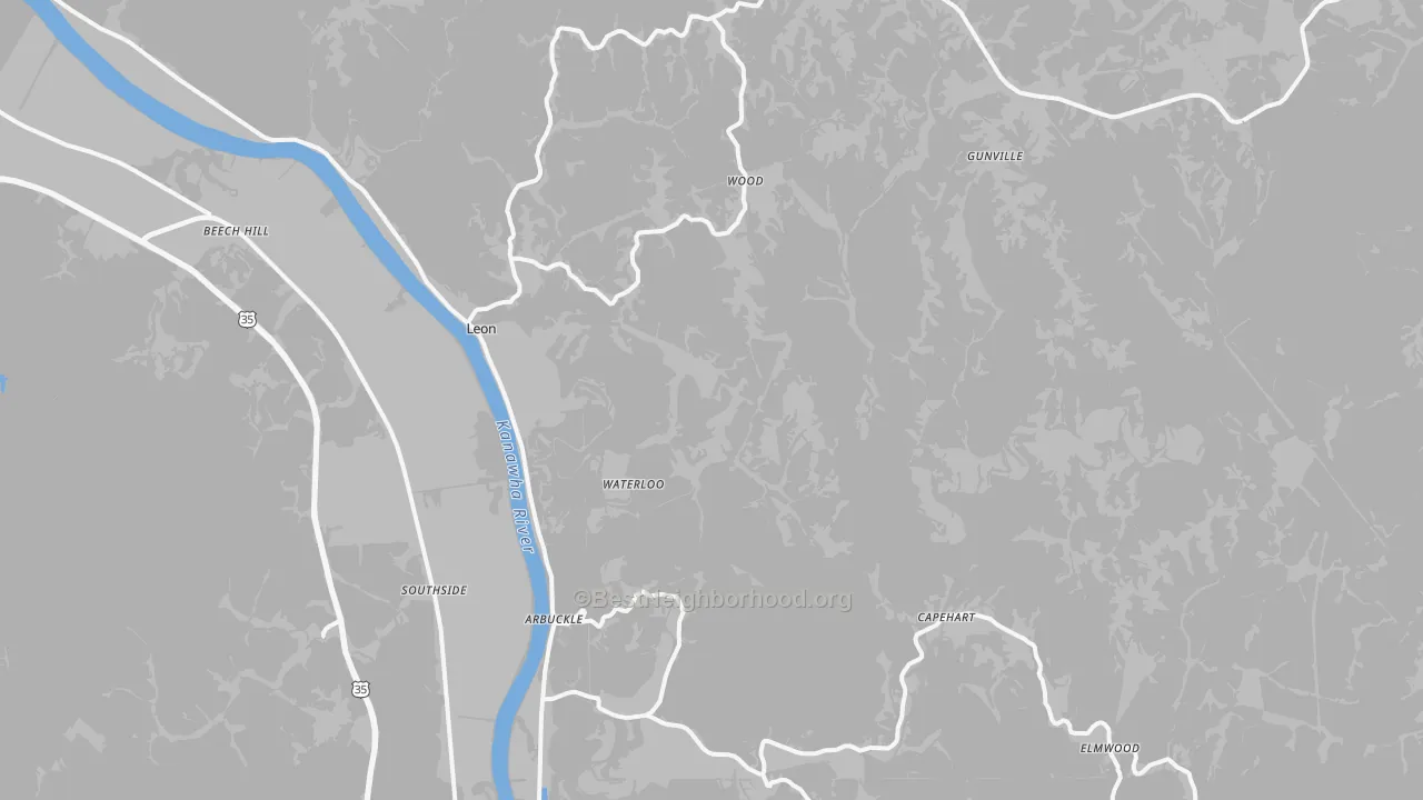 Transit Grade map of 25123, WV