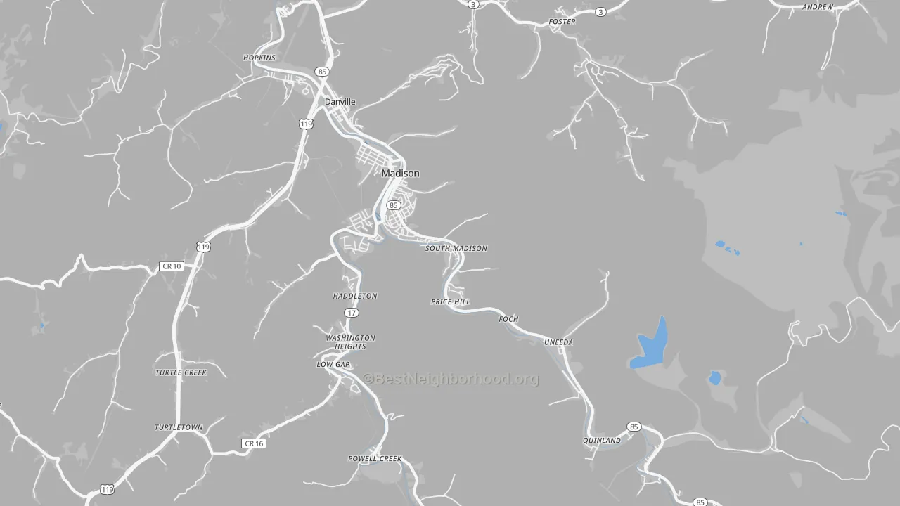 Transit Grade map of 25130, WV