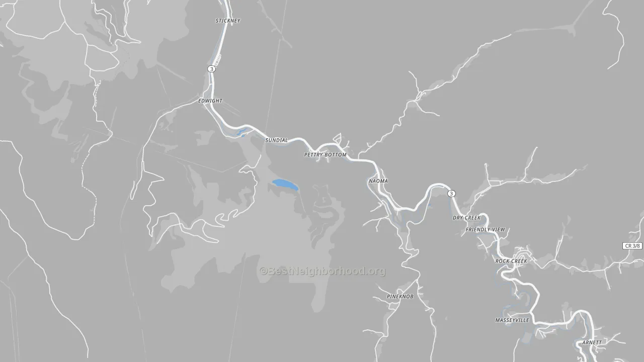 Transit Grade map of 25140, WV
