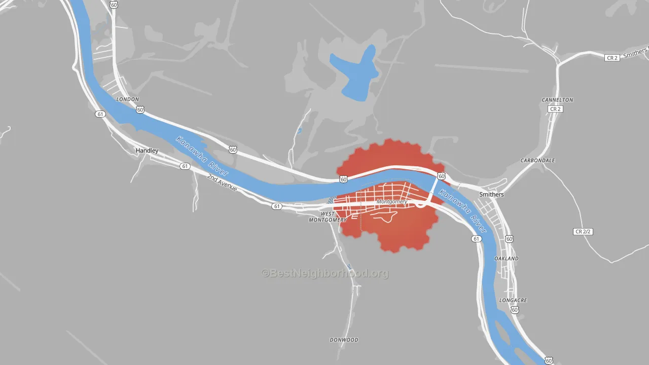 Transit Grade map of 25156, WV