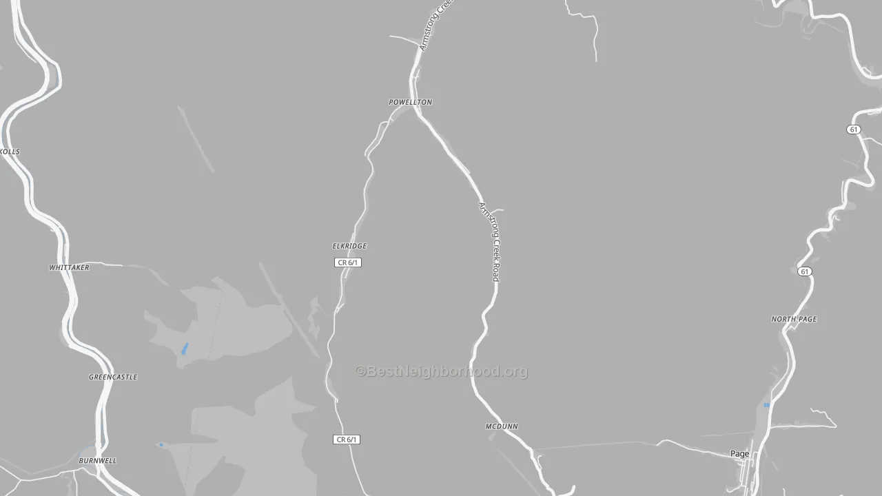 Transit Grade map of 25161, WV