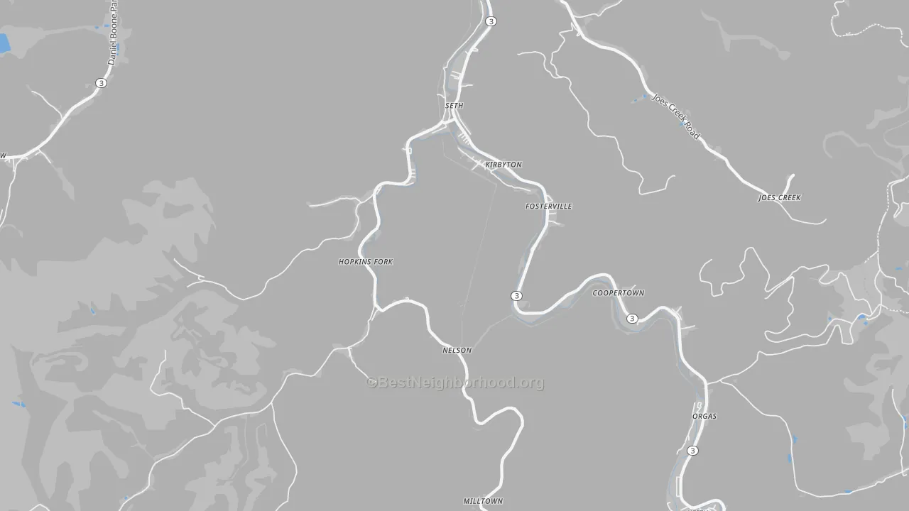 Transit Grade map of 25181, WV