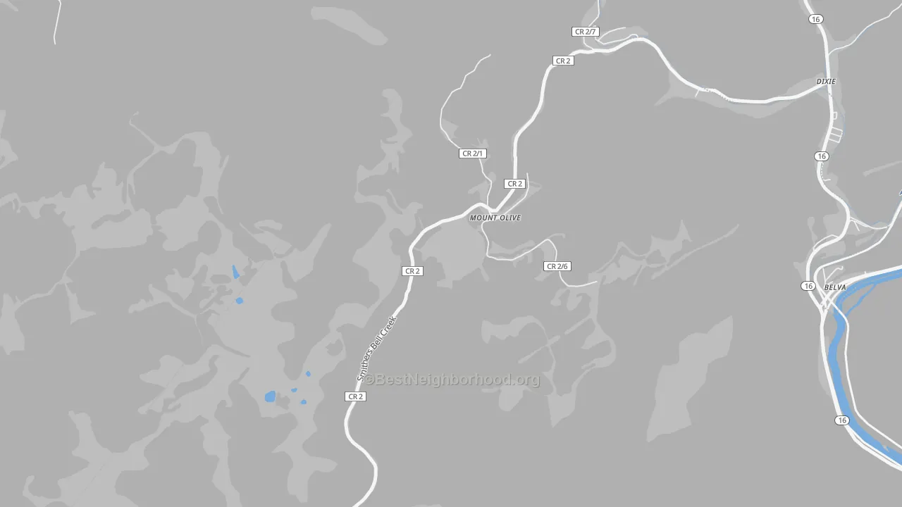 Transit Grade map of 25185, WV