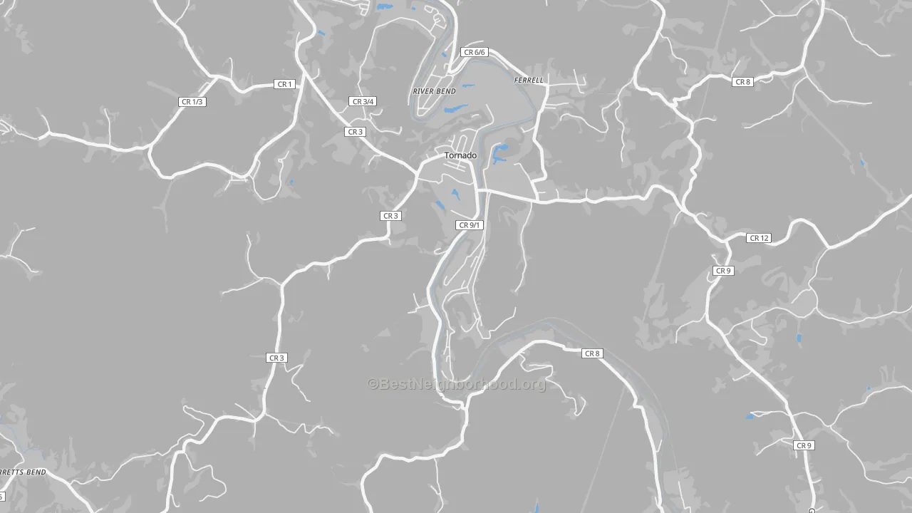 Transit Grade map of 25202, WV