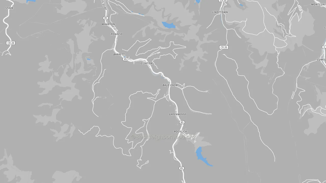 Transit Grade map of 25208, WV